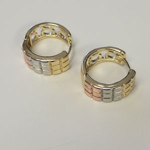 18k gold plated hoops